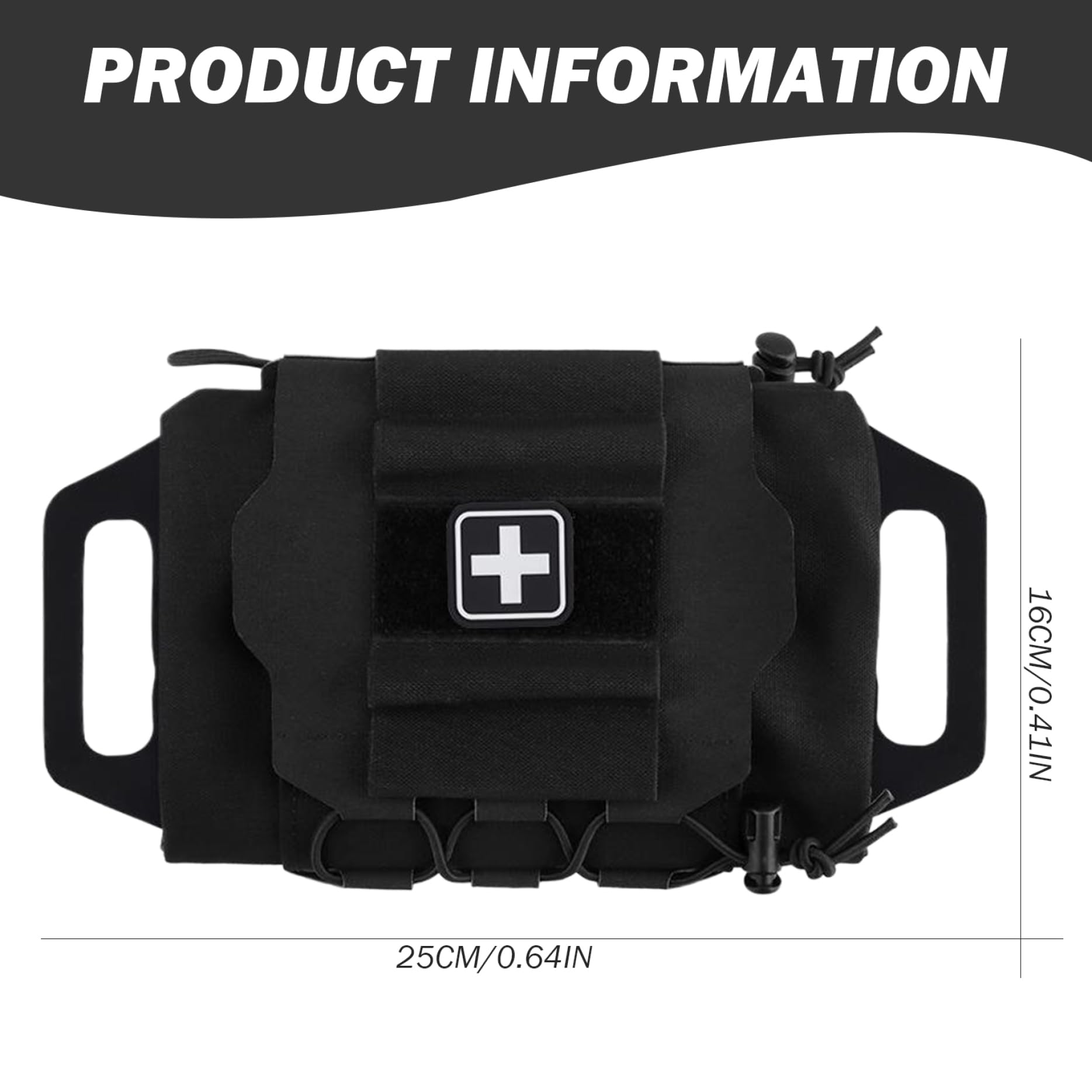 Kit di pronto soccorso, Kit medico di capacità di pronto soccorso, sistema di sopravvivenza in due pezzi Portapacchi medico Trauma per sopravvivenza di emergenza all'aperto, viaggio per uso qu