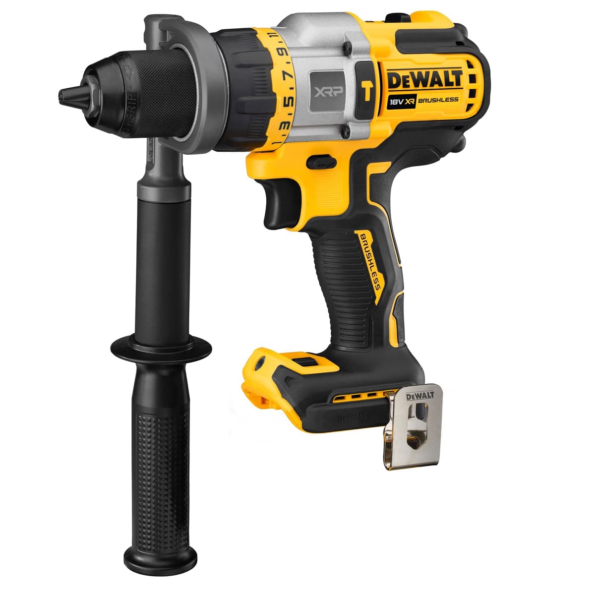 Dewalt 18 V Flexvolt Advantage DCD999NT akumulatorowa wiertarko-wkrętarka udarowa (bezszczotkowa, w pełni metalowa przekładnia, zintegrowana lampa LED o jasności do 77 lumenów, w zestawie dodatkowy