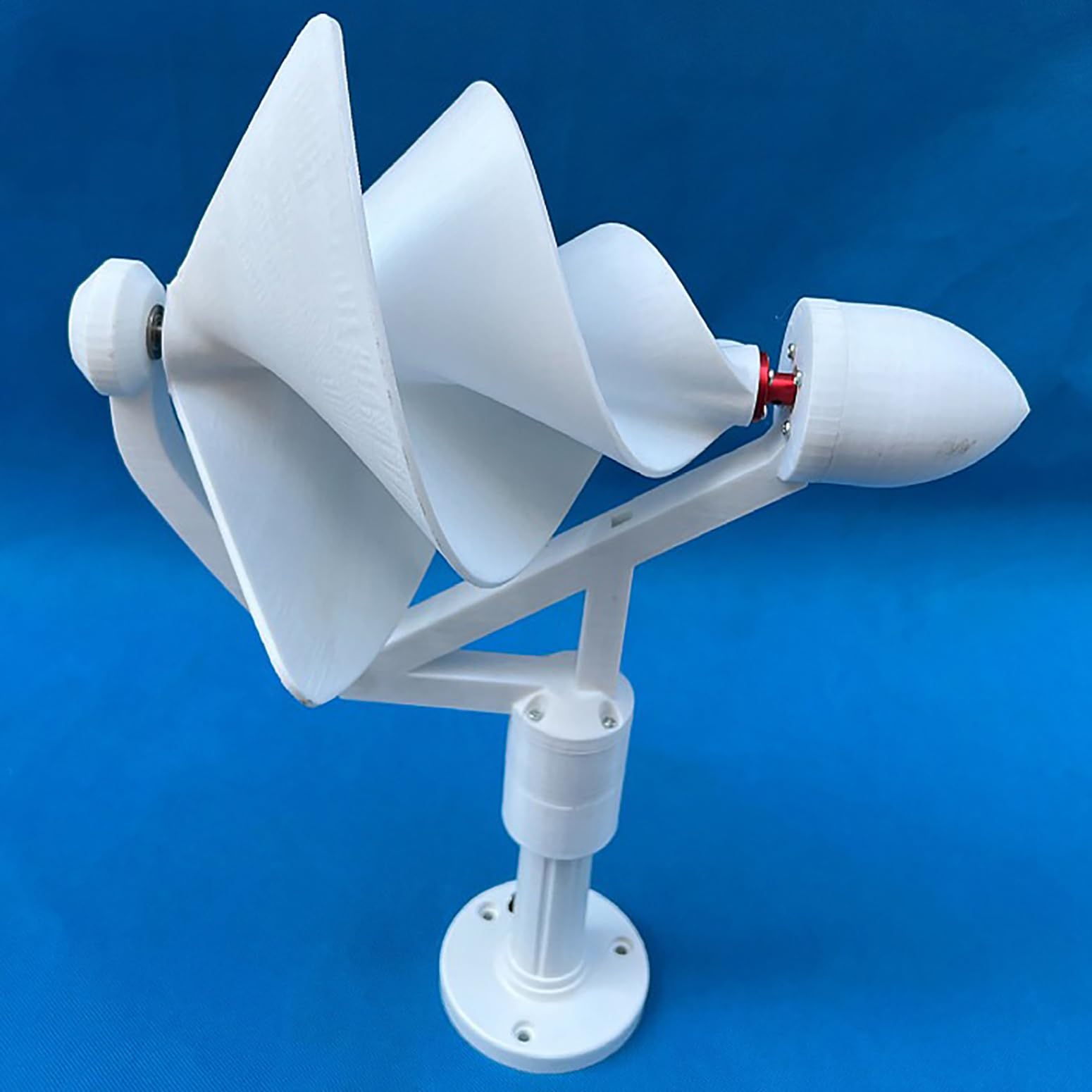 50W Aerogenerador De Hélice 12V Generador De Turbina Eólica con Bombilla, Mini Turbina Eólica Generador Trifásico De Imanes Permanentes para Iluminación, Enseñanza Y Experimentos,Rojo,50W