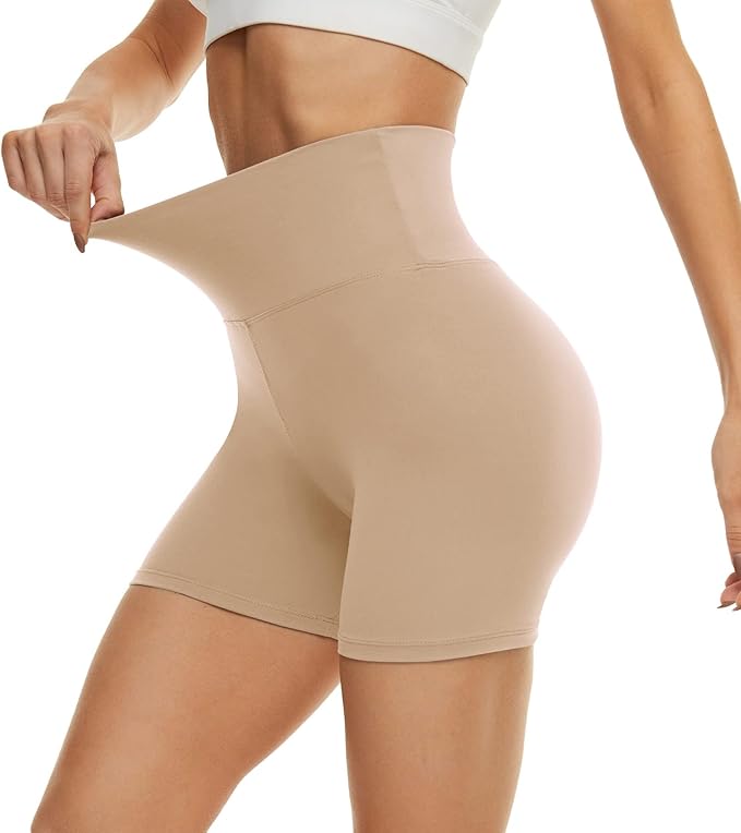 CAMPSNAIL Workout Biker Shorts Women - 3"/5"/8" High Waisted Tummy Control Spandex Booty Volleyball Shorts for Yoga Dance