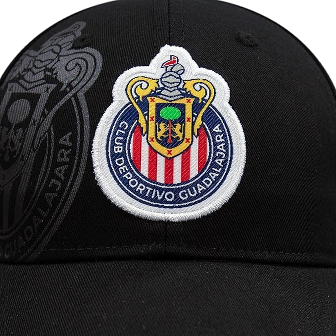 Icon Sports Compatible with Chivas De Guadalajara Official Soccer Cap - Black w/Faded Big Logo - Image 3