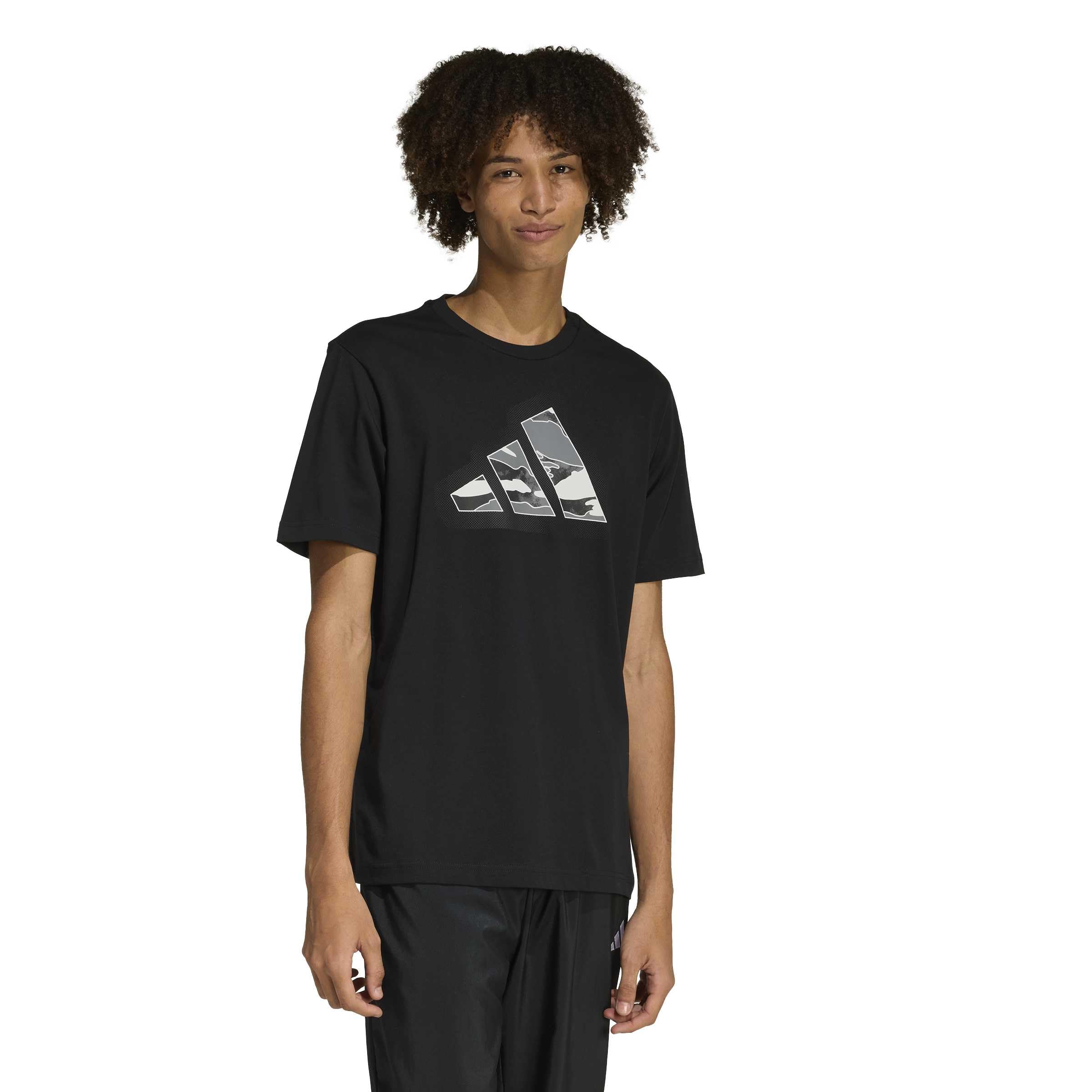 Mens Camouflage Modern Logo Graphic T-Shirt