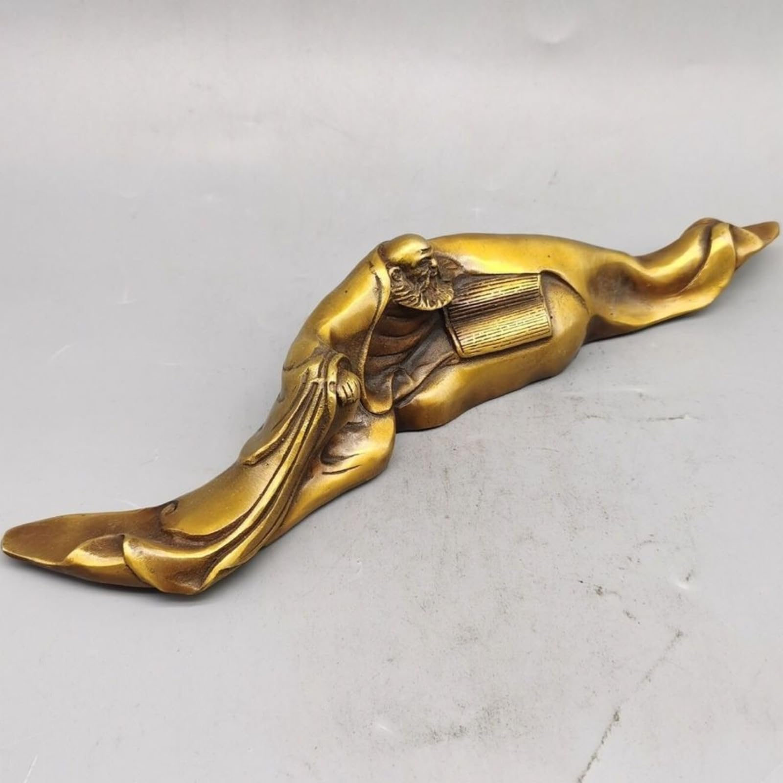 Bodhidharma-Stifthalter aus reinem Kupfer, Ornament, 30 cm, Kalligraphiebedarf, Dekoration, Handwerk, Stifthalter