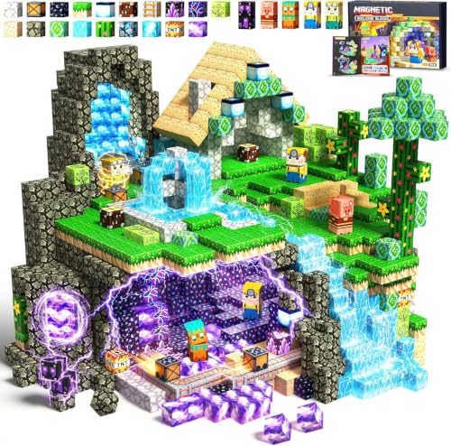 LUVTOY Bloques Magneticos Construccion Niños - 150 Piezas Magneticas niños - Construcciones Cubos Magneticas Juguete Creativo Montessori para Niños 3 4 5 6 7 8 9 10 Años Coches de Toda Estación
