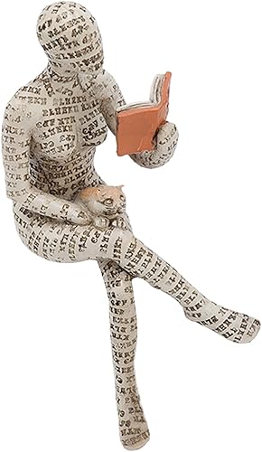 Miniatura 6 de FTVOGUE Figura de mujer de lectura, pulpa, mujer, estantería de lectura, decoración de escultura de mujer, adorno para estantería de sala de estar