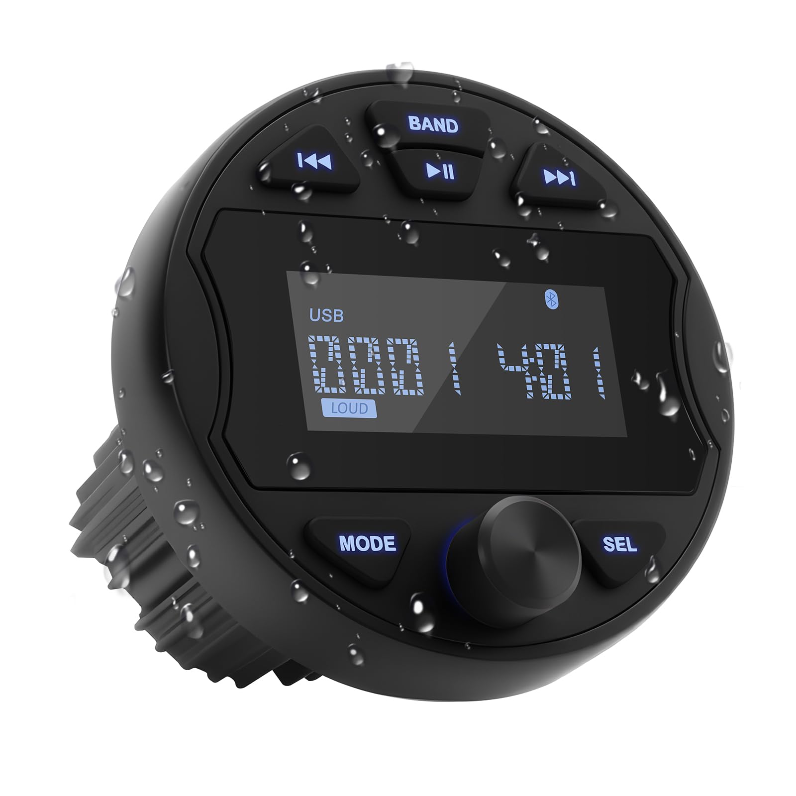 Barco Radio Impermeable Reproductor MP3 Receptor estéreo Marino con Radio Am/FM para Barcos, Yates Marinos