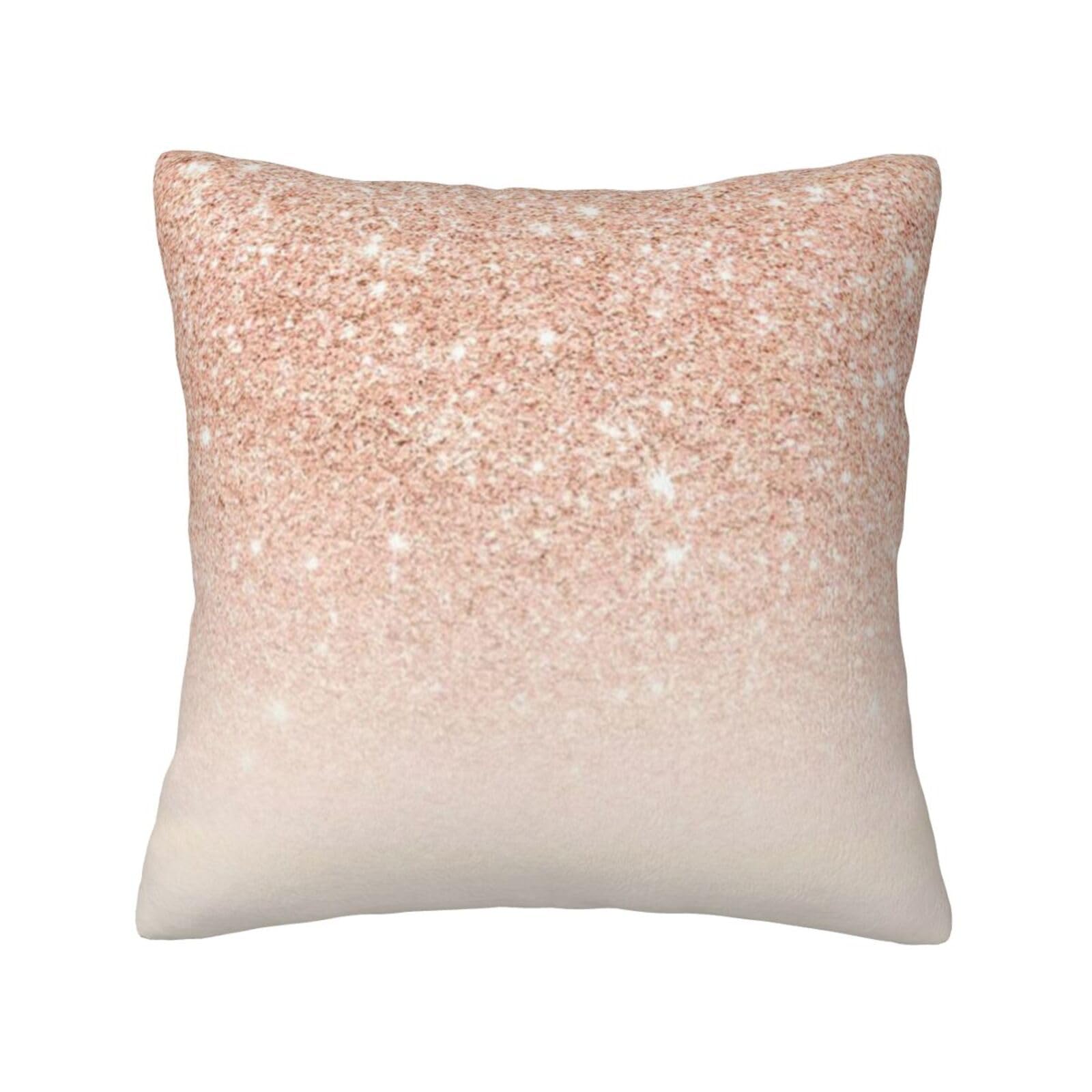 YFSGDLBN Rose Gold Faux Glitter printed Velvet pillowcase decorative Cushion Cover