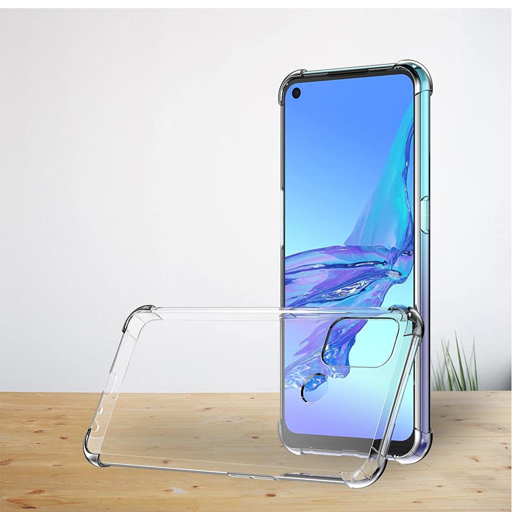 EbestStar Cover Oppo A53/A53S (CPH2135/2127) | Custodia Fibra Carbonio TPU Morbida Antigiallo - Blu Scuro