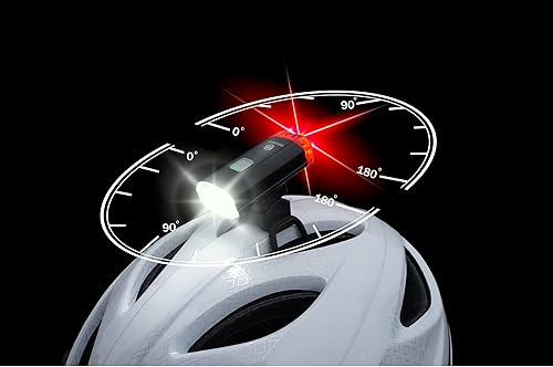 Miniatura 4 de Luz de casco de bicicleta de montaña, luces recargables para casco de bicicleta para montar de noche, luz de montaje de casco con modos