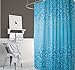 Produktbild KS Handel 24 Textil DUSCHVORHANG BLAU Weiss MOSAIK 240x200 cm 240 BREIT X 200 cm HOCH! Shower Curtain BLAU Weiss