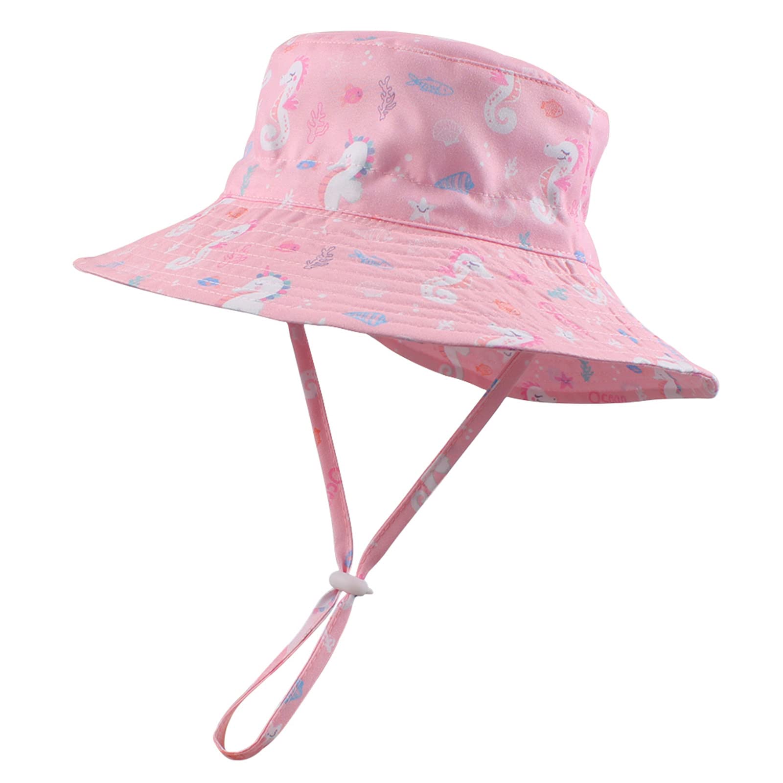 Peecabe Sombrero de verano para bebé para niños y niñas, UPF 50+ de ala ancha, ajustable, gorra de playa para bebés de 0 a 8 años