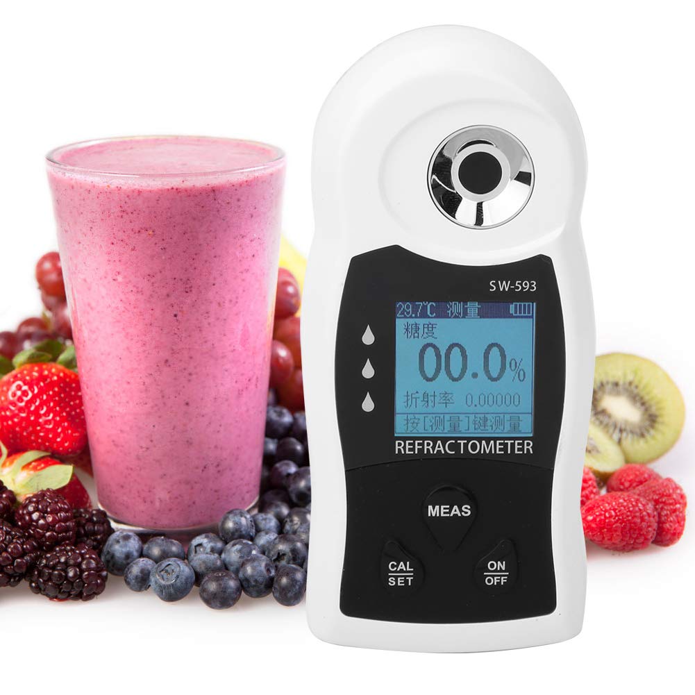 SW-593 - Sacarímetro USB portátil digital sacarímetro de dulzura medidor refractómetro para medir el contenido de azúcar en miel de frutas para azúcar de arce