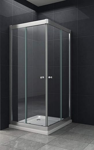 DE BESTE HOME SYSTEEM - HOEKINSTAP DOUCHECABINE DOUCHE SALUTE 100 X 100 X 195 CM/ 6 MM ZONDER DOUCHEBAK