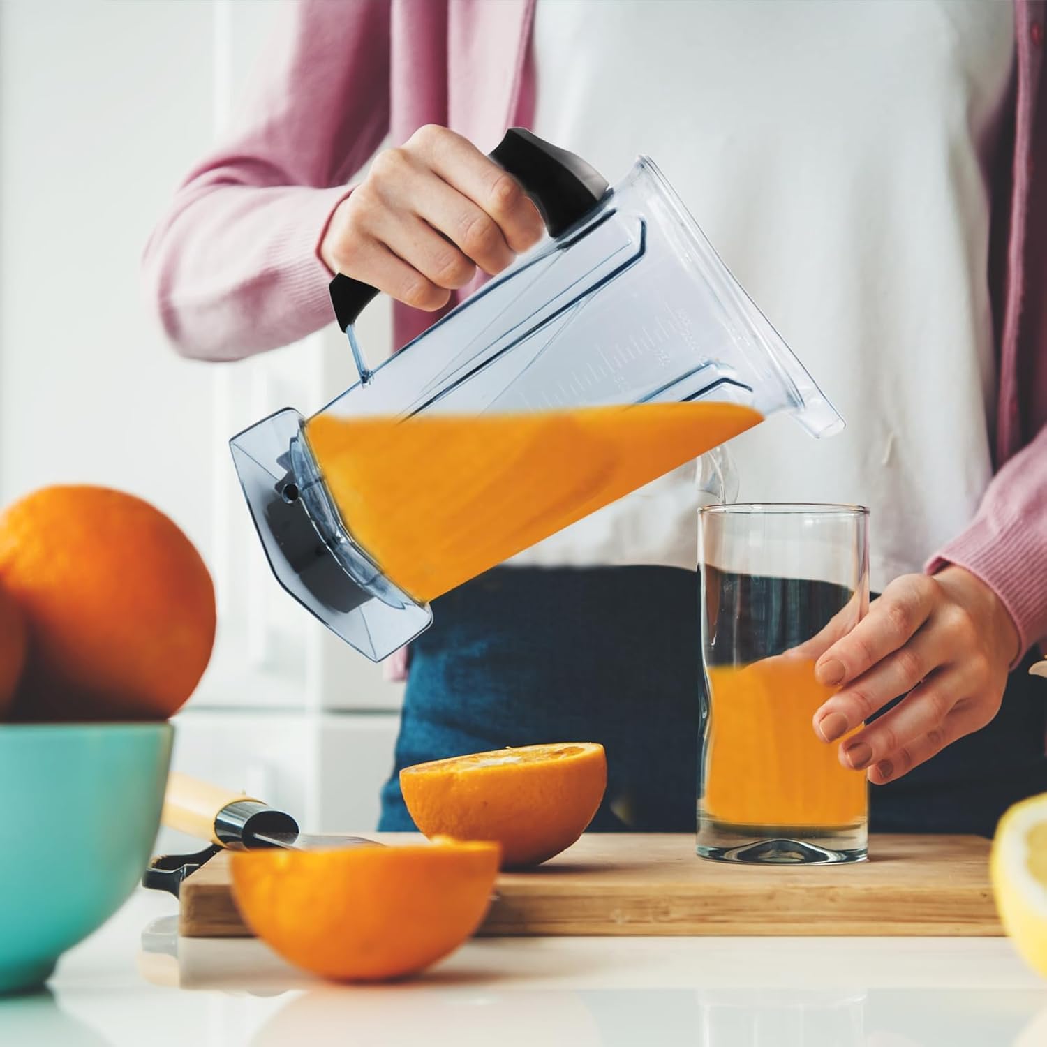 Aufgerüstet für Vitamix Mixer-Krug mit 1,8 l Fassungsvermögen, Ersatz für Vitamix 5200, 5000, 5300, 6300, VM0101, VM0103, VM0197 Classic/Explorian/Commercial Series etc