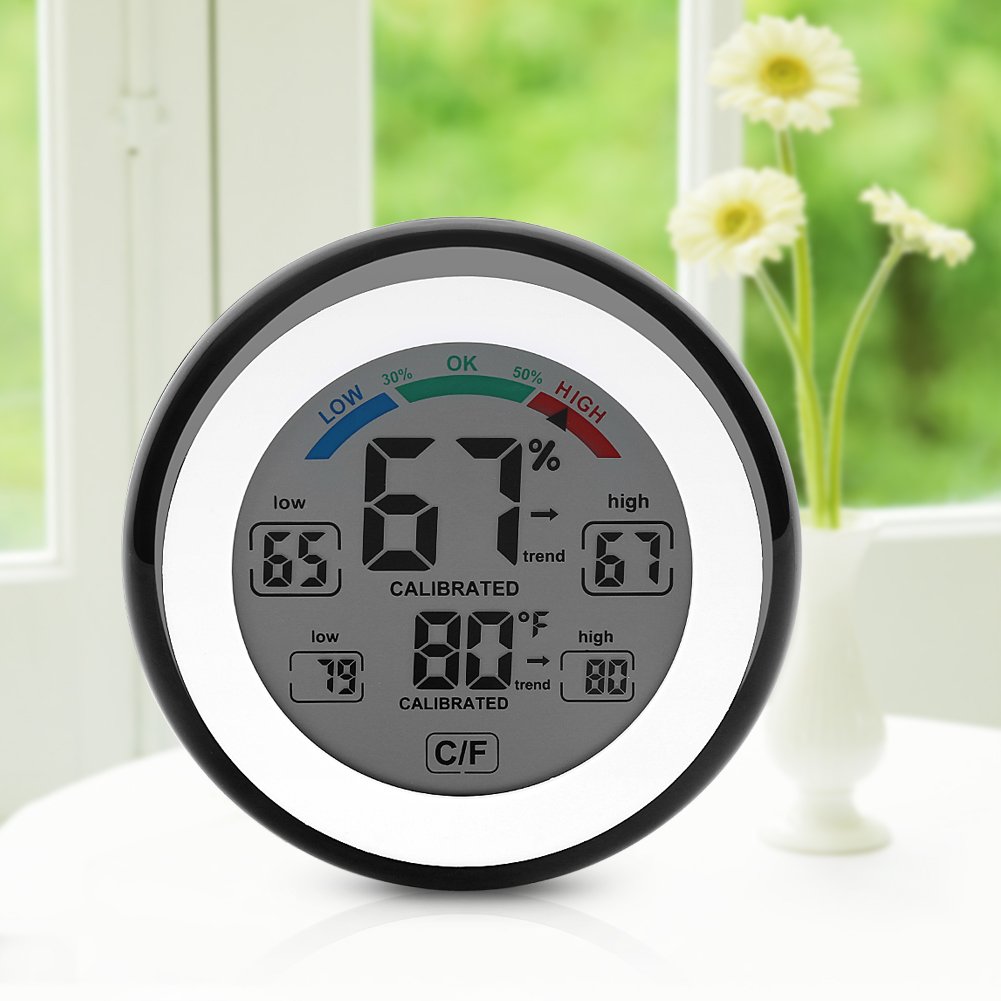 Igrometro E Termometro Digitale Per Interni Con Display LCD - Misuratore Di Umidità E Temperatura Con Magnete