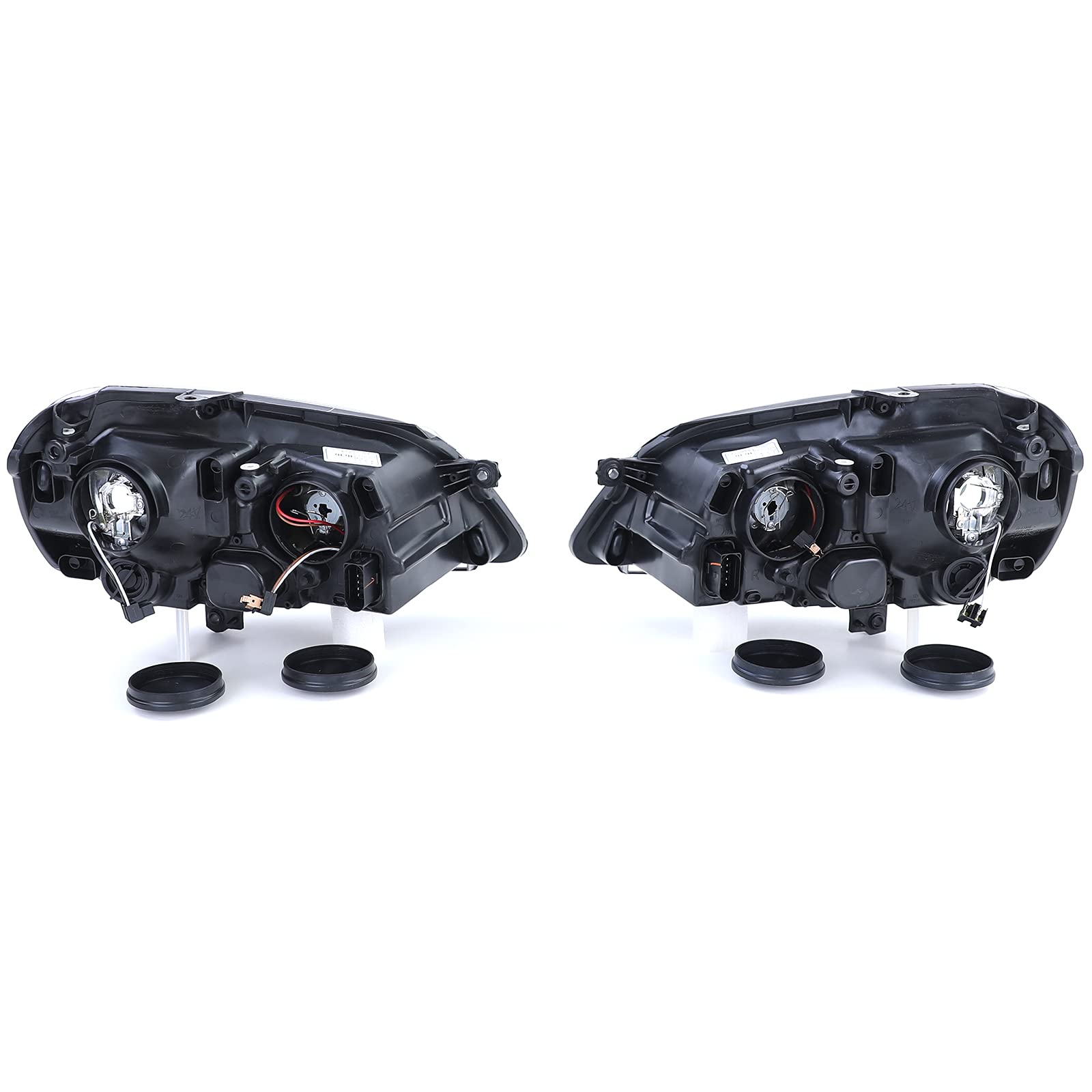Carparts-Online GTI Cup Scheinwerfer schwarz - Set für VW Polo 9N3 05-09