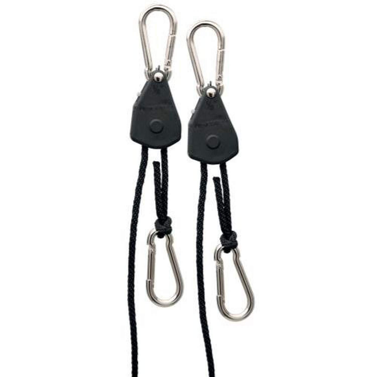 iPower Polypropylene Sky Hook Light Hanger, 1/8" - 2 Pack, 40 lbs Each, Black