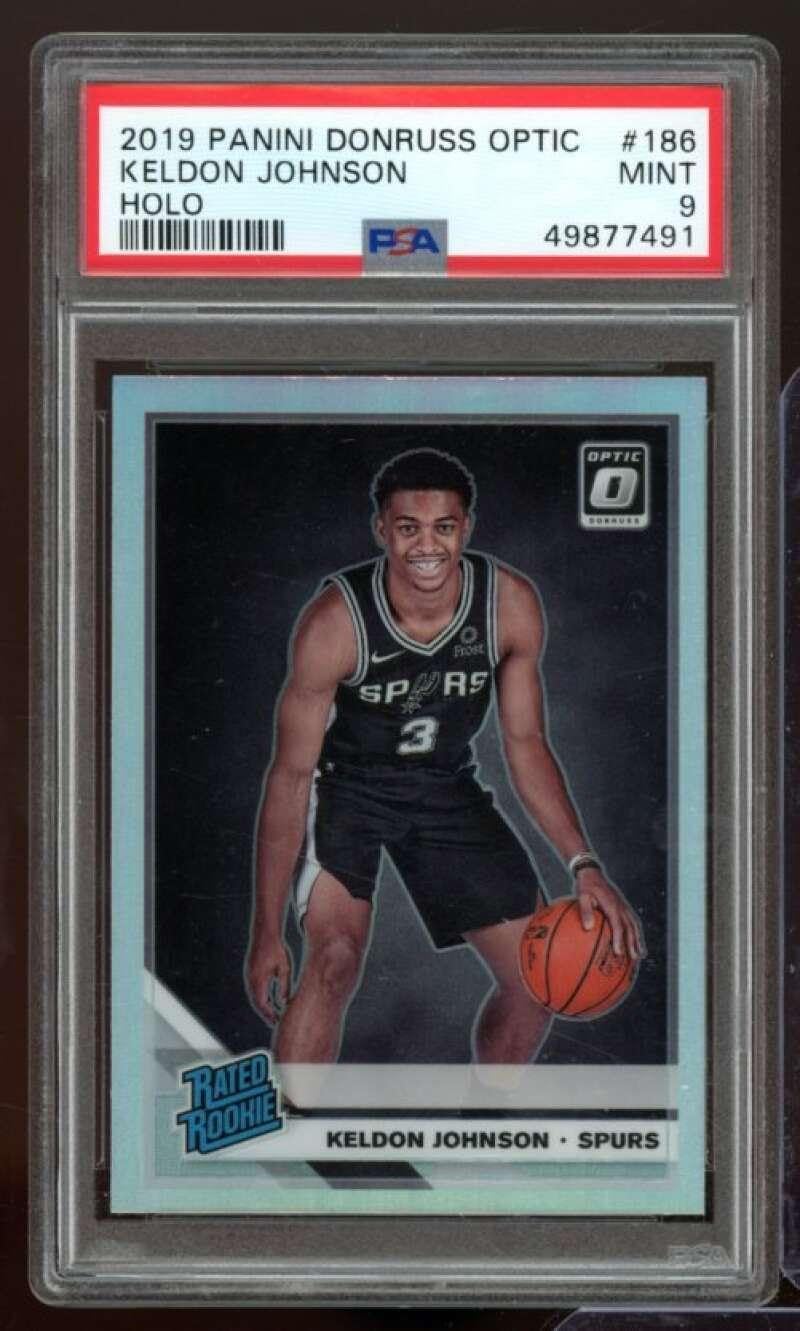 Keldon Johnson Rookie Card 2019-20 Panini Donruss Optic Holo #186 PSA 9 - Basketball Slabbed Rookie Cards