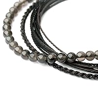 Vista 69 de Handmade Natural Stone Beaded Healing Bracelet Gift for Men Adjustable Rope String Bracelet (picasso jasper, Adjustable)