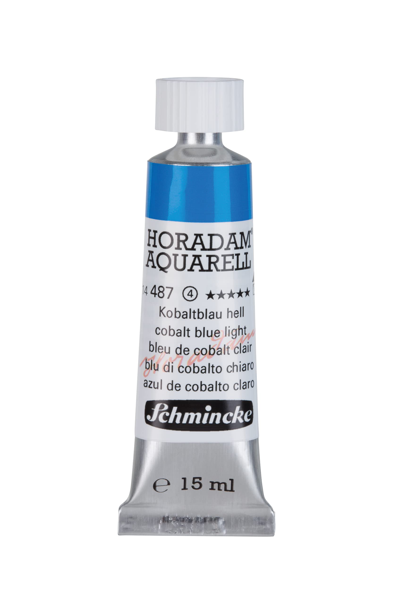 Schmincke - HORADAM® AQUARELL - finest artists' watercolours, 487 Cobalt blue light, 14 487 044, 1/2 pan — view 94