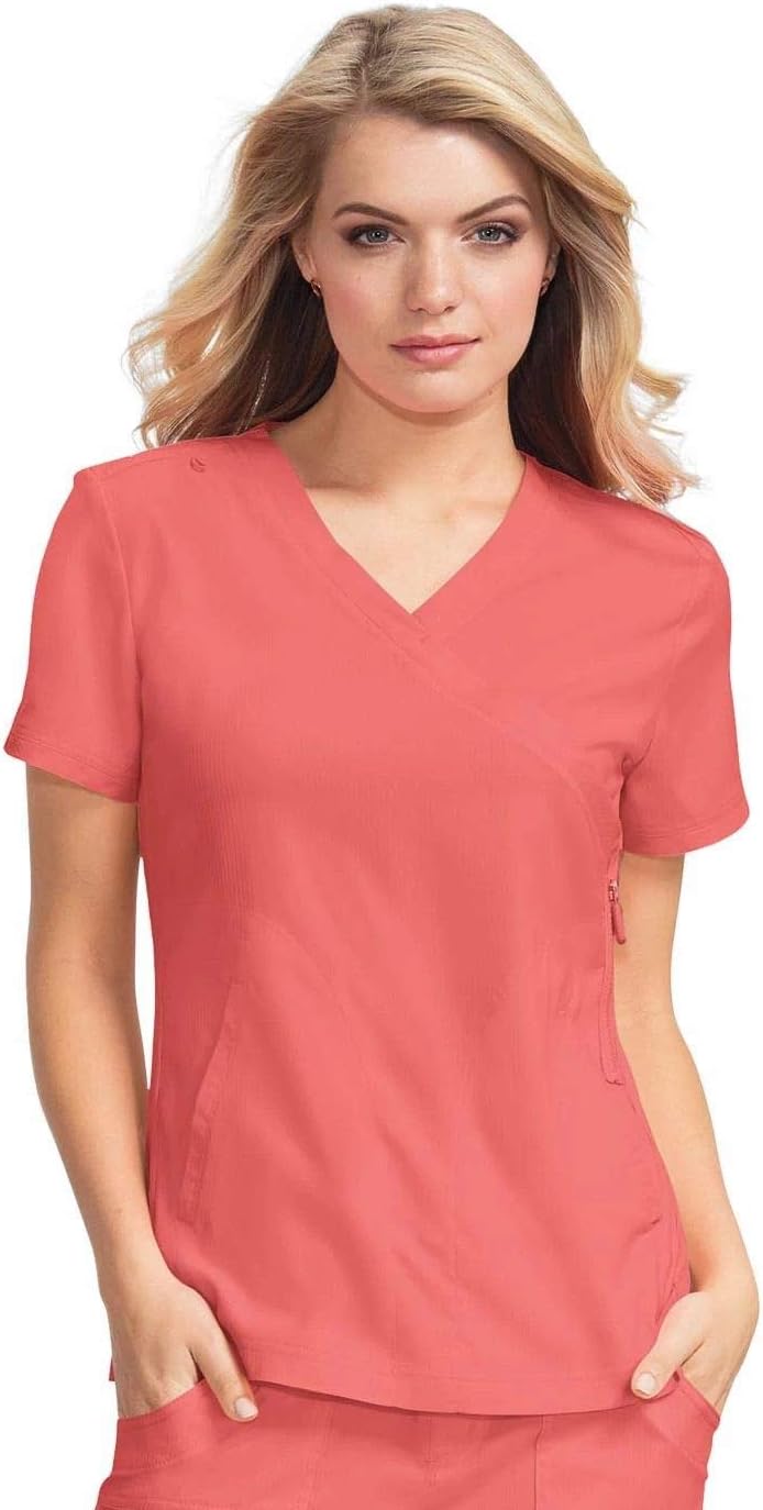 KOI Lite 316 Women's Philosophy Scrub Top, Wisteria, 4XLarge Plus Clothing