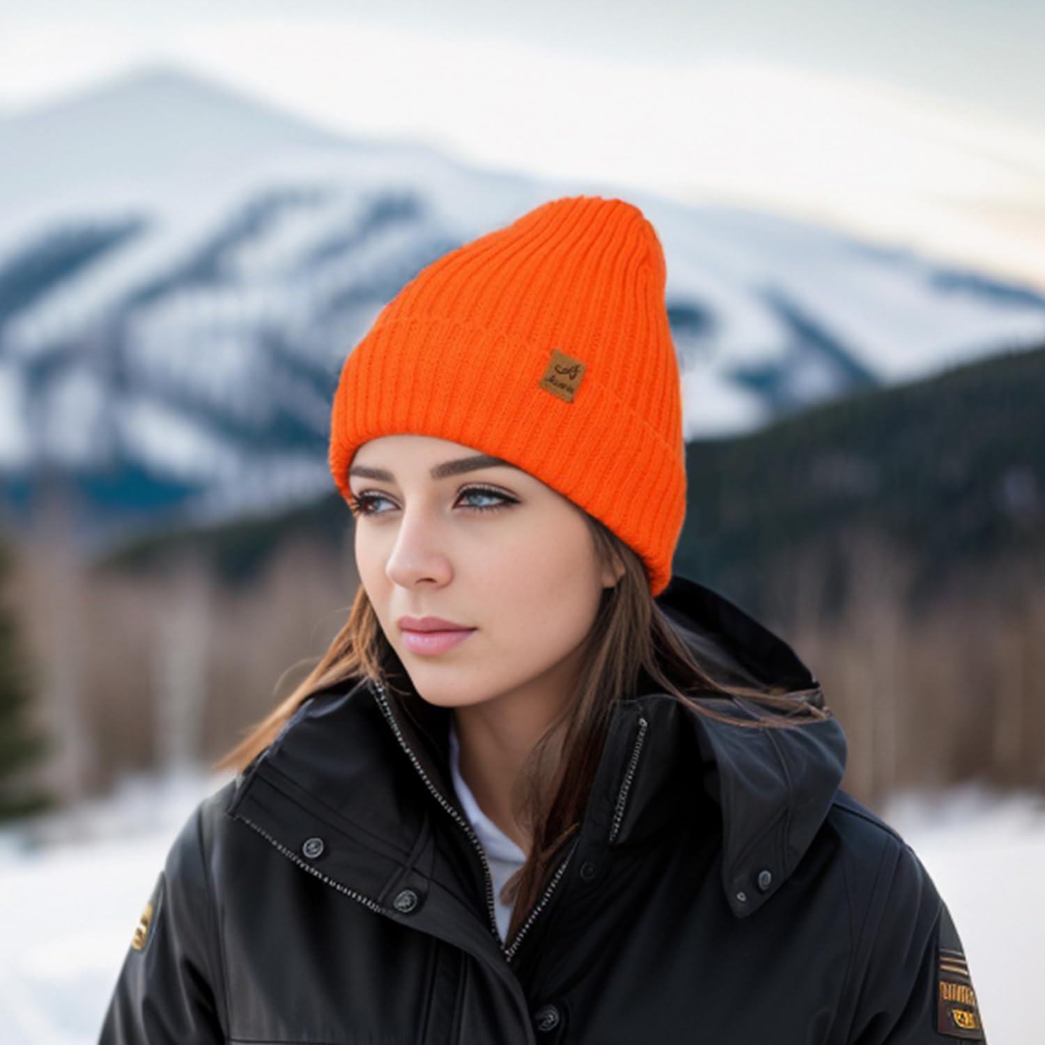 ACUSHLA Gorro impermeable y resistente al viento, gorro de invierno de punto con forro polar grueso para hombres y mujeres, gorro de reloj cálido para clima frío