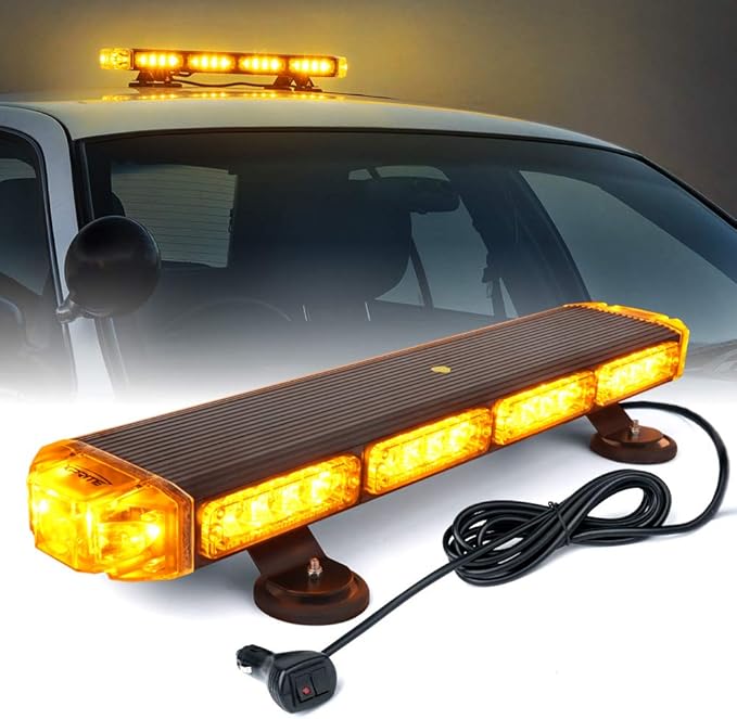 Lighting & Lamps Xprite 48Inch 132 LED Rooftop Strobe Light Bar Amber