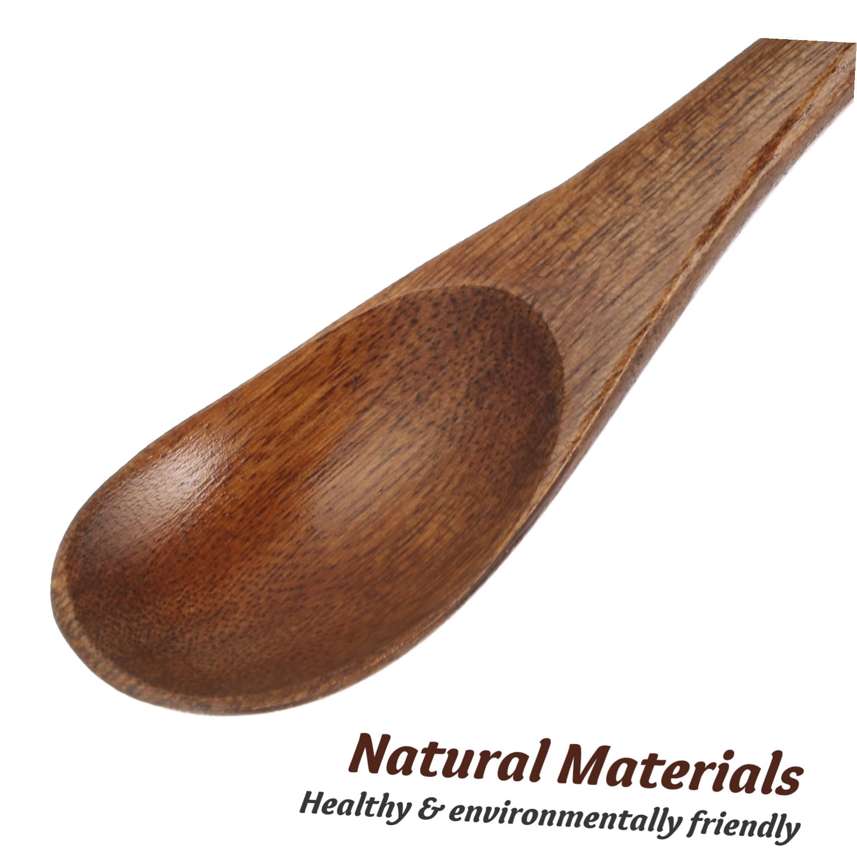 Cuchara de Café de Mango Largo de Madera Nanmu, Estilo Japonés, Pequeña, Natural, para Miel y Postres, Utensilio de Cocina Tradicional, Paquete de 2 Piezas