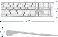 Vista 3 de Macally Teclado de computadora con cable USB ultra delgado, compatible con teclado Apple o Windows, tamaño completo con 20 teclas de teclado Mac