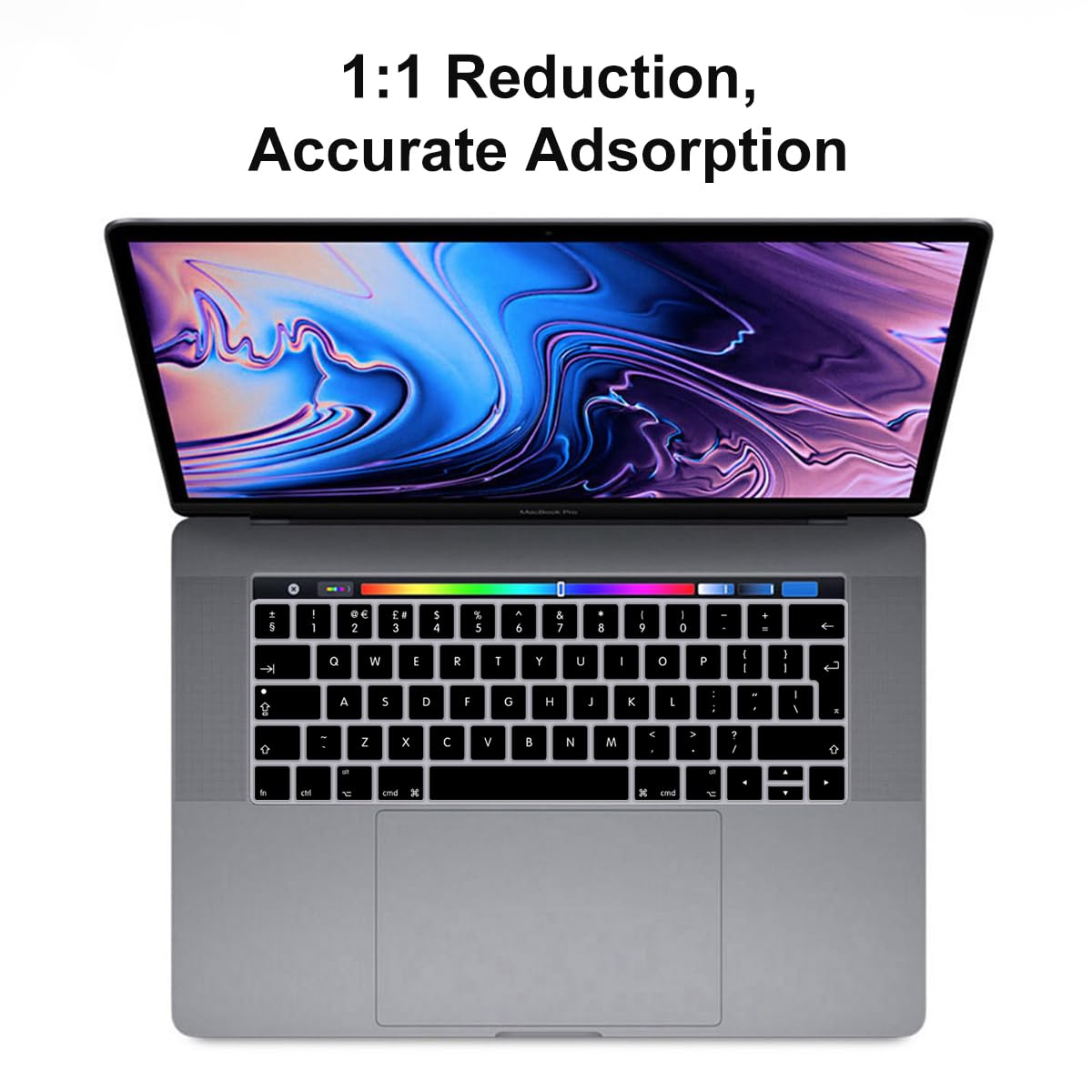 Funda para teclado inglés compatible con MacBook Pro 13 15 pulgadas 2019 2018 2017 2016 con Touch Bar & Touch ID Modelo: A2159 A1989 A1706/A1990 A1707, versión europea