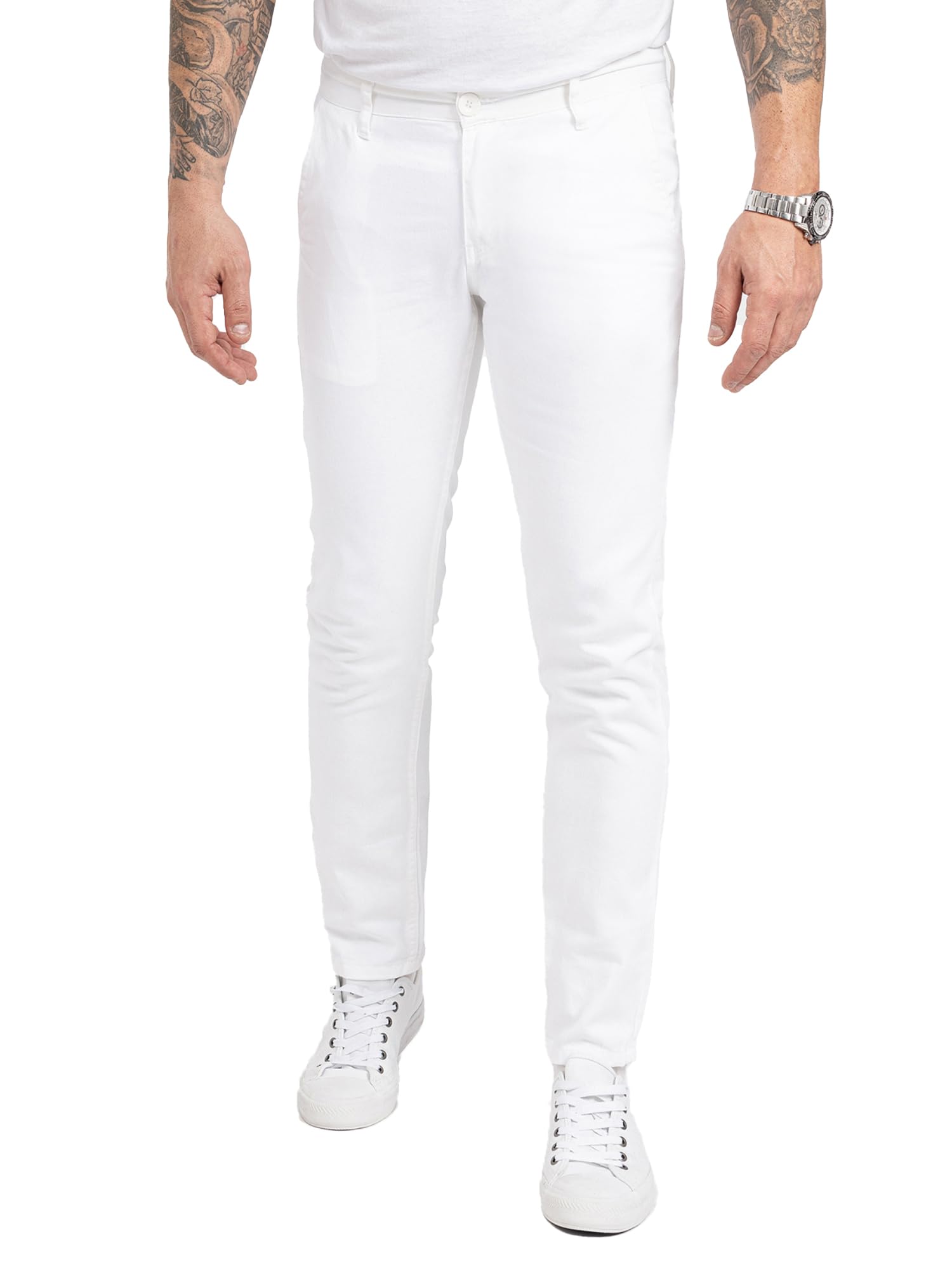 Rock Creek Heren Designer chinobroek Regular Slim Chinobroek W29-W40 RC-390, beige, 40W x 32L