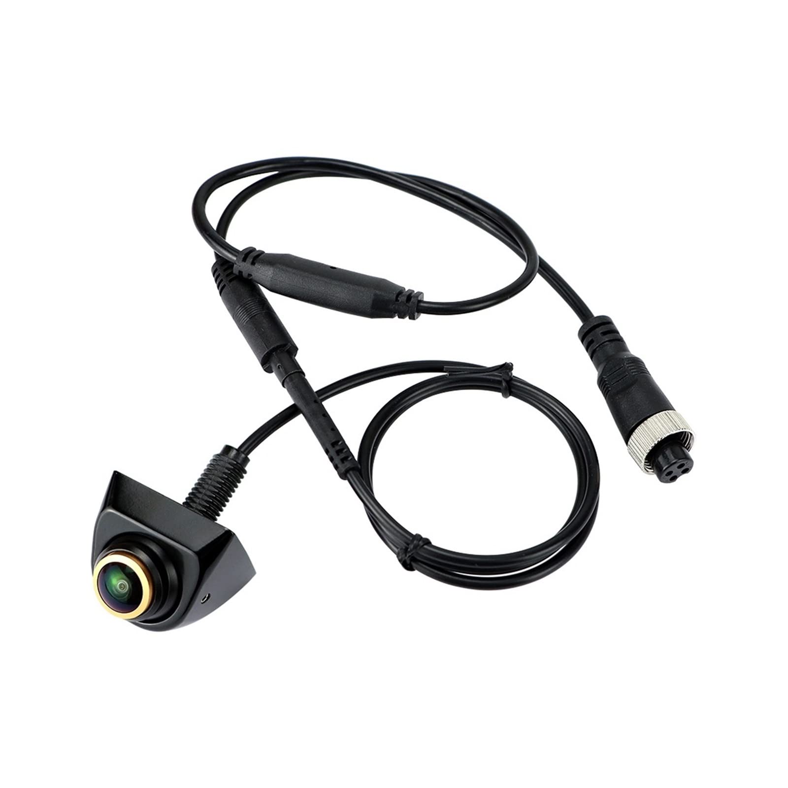 4-pinowy kabel głowicy lotniczej Obiektyw typu rybie oko HD 1080P ° Regulowana tylna kamera cofania do monitora AHD(AHD1080P/CV)