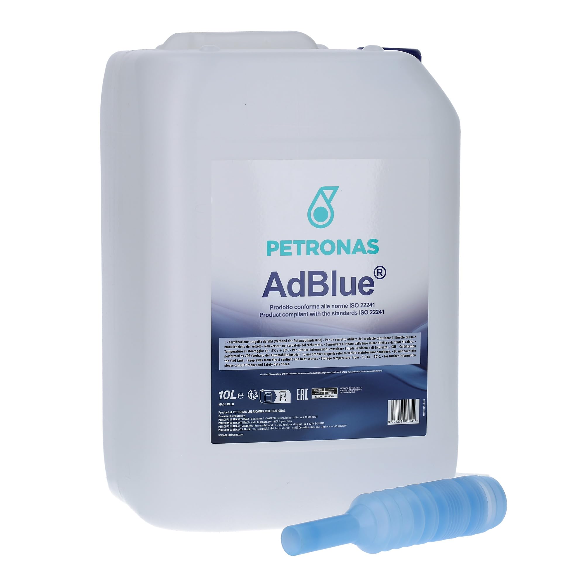 Petronas Kit 2X AdBlue - Fluido Sintetico per Veicoli Diesel con Sistema SCR - Pronto all'Uso - 2 Confezioni da 10 Litri
