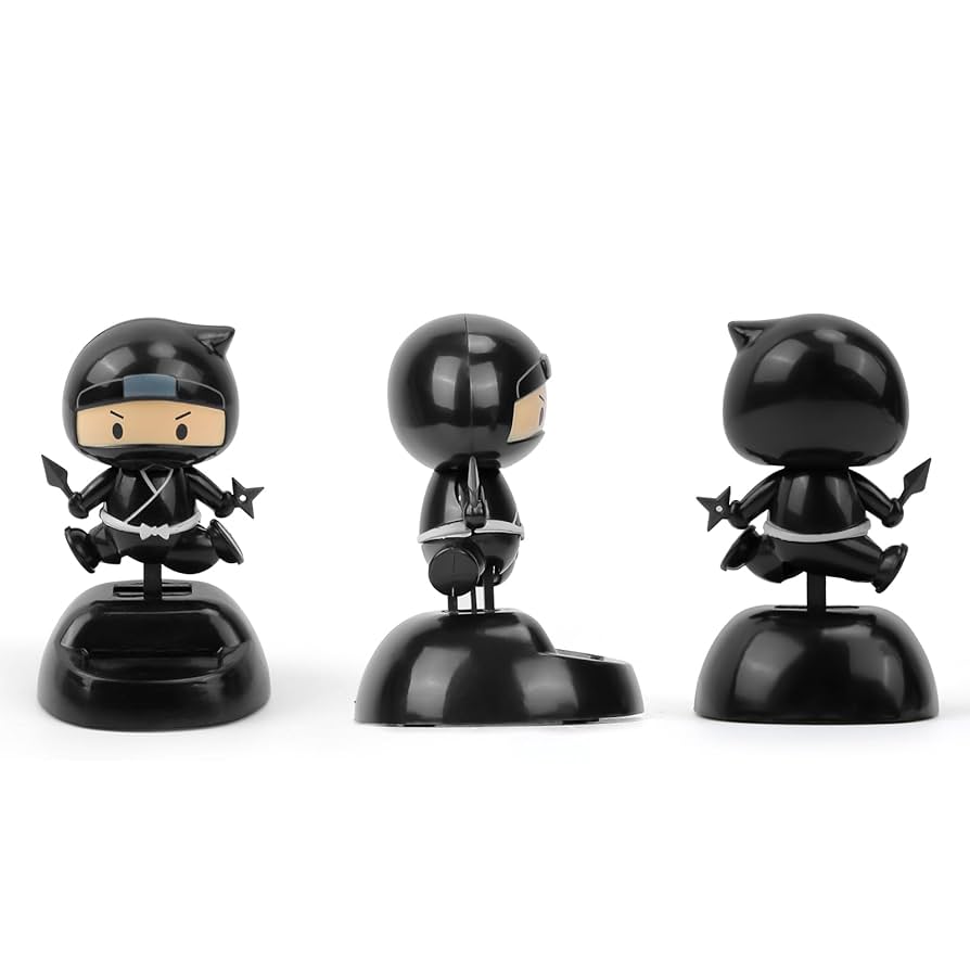 Amazon.com: YGMONER Solar Powered Ninja Bobblehead Car
