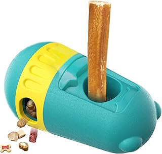 LIFLIX 2 in 1 Dog Toy Intelligence, Bully Stick Holder & Treat Dispenser Toy, Adjustable Food Toy for Small, Medium and Large Dogs to Prevent Swallowing, Blue product image