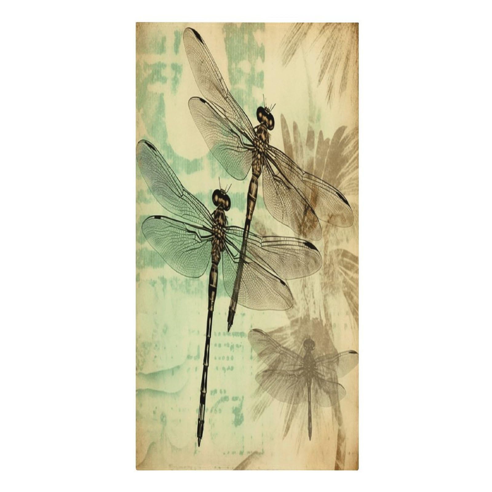 VstaDank Dragonfly Dragonflies Vintage Beach Towel Vacation Essentials Sand Free Soft Quick Dry Swim Towels 61"x30" Modern Extra Large Towels Lightweight Microfiber Beach Towel for Swimming Pool