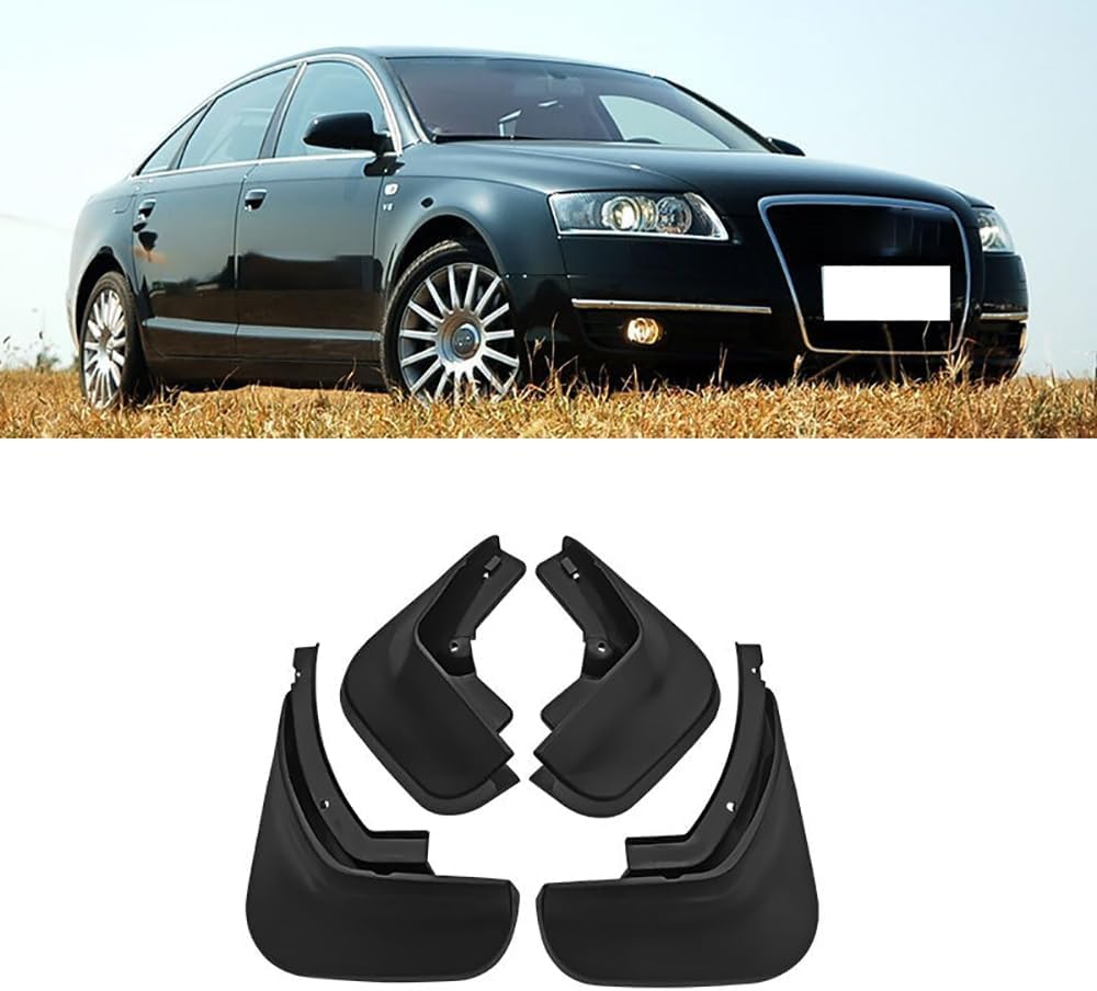 WeiYH No Drill Mud Flaps for Car Front Rear Wheel for Audi A6L 2006-2010