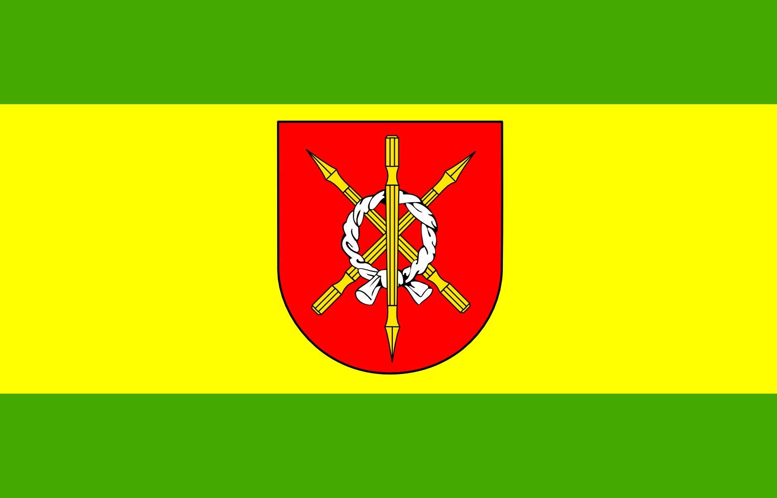 Drapeau XL de la commune de Moszczenica en Pologne pour mât