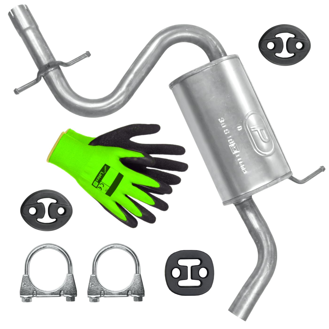 POLMOstrow Auspuff Mitteltopf für VW Golf 5 V 1.4 TSI 1.6 FSI Fließheck 2003-11.2008