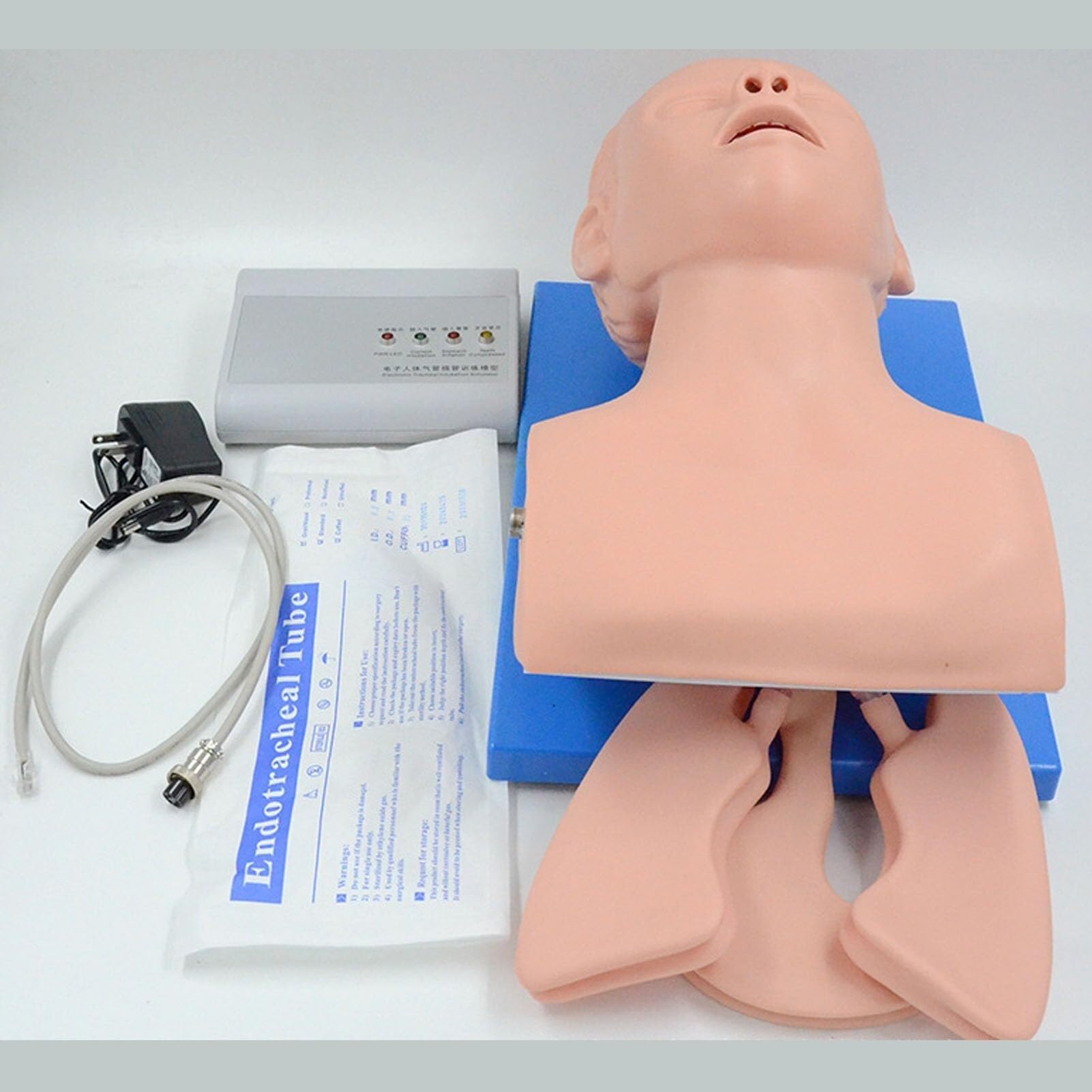 HEQIM Oral and Nasal Intubation Mannequin Trainer, endotracheal Intubation Mannequin, Airway Management Teaching aids with endotracheal Intubation, Intubation Training Simulator Teaching Model