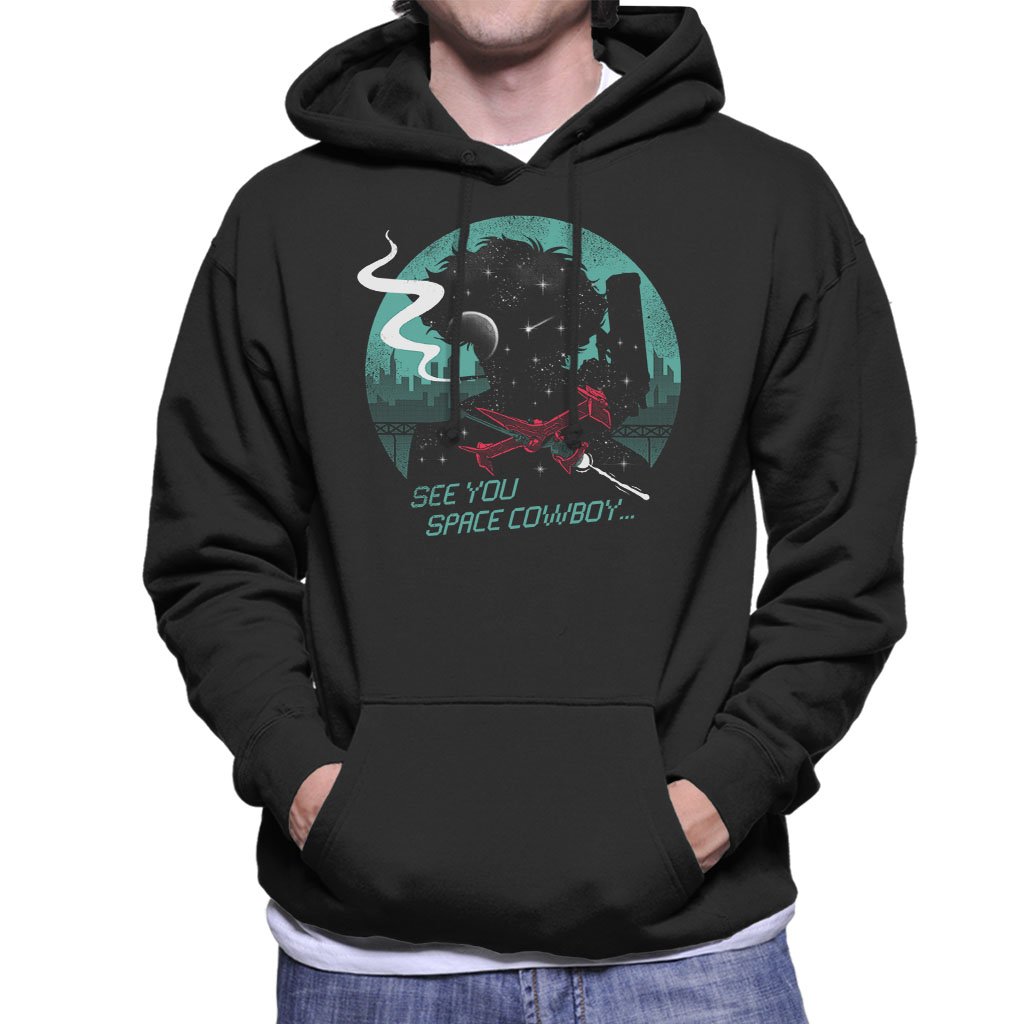 Cloud City 7 Men's Black Cowboy Bebop See You Space Cowboy Hooded Sweatshirt
