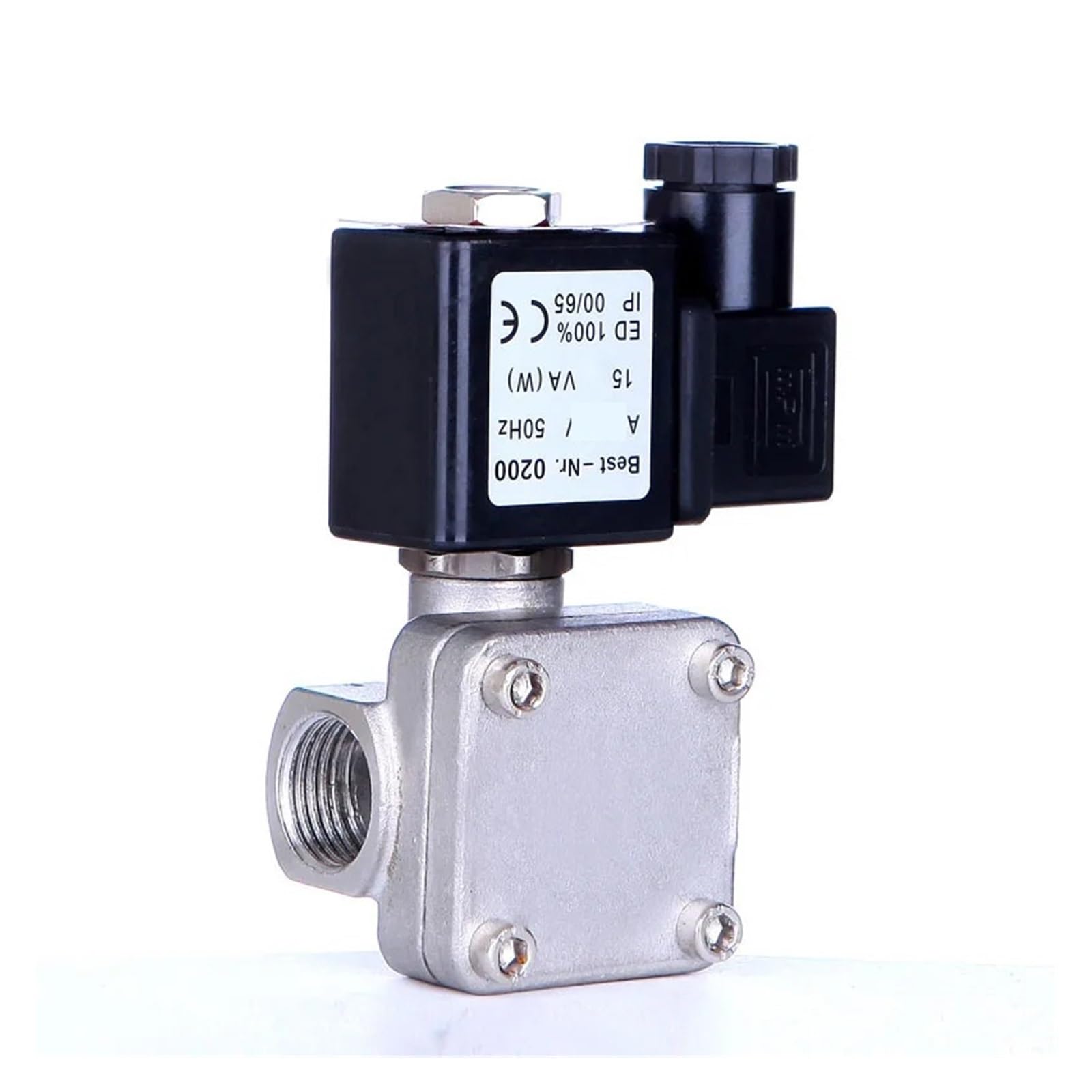 VSPPJYFG NPT thread 1/2" normally closed stainless steel high pressure solenoid valve 110V 24V 12V 24v(NPT-24VDC-NBR-SEAL)