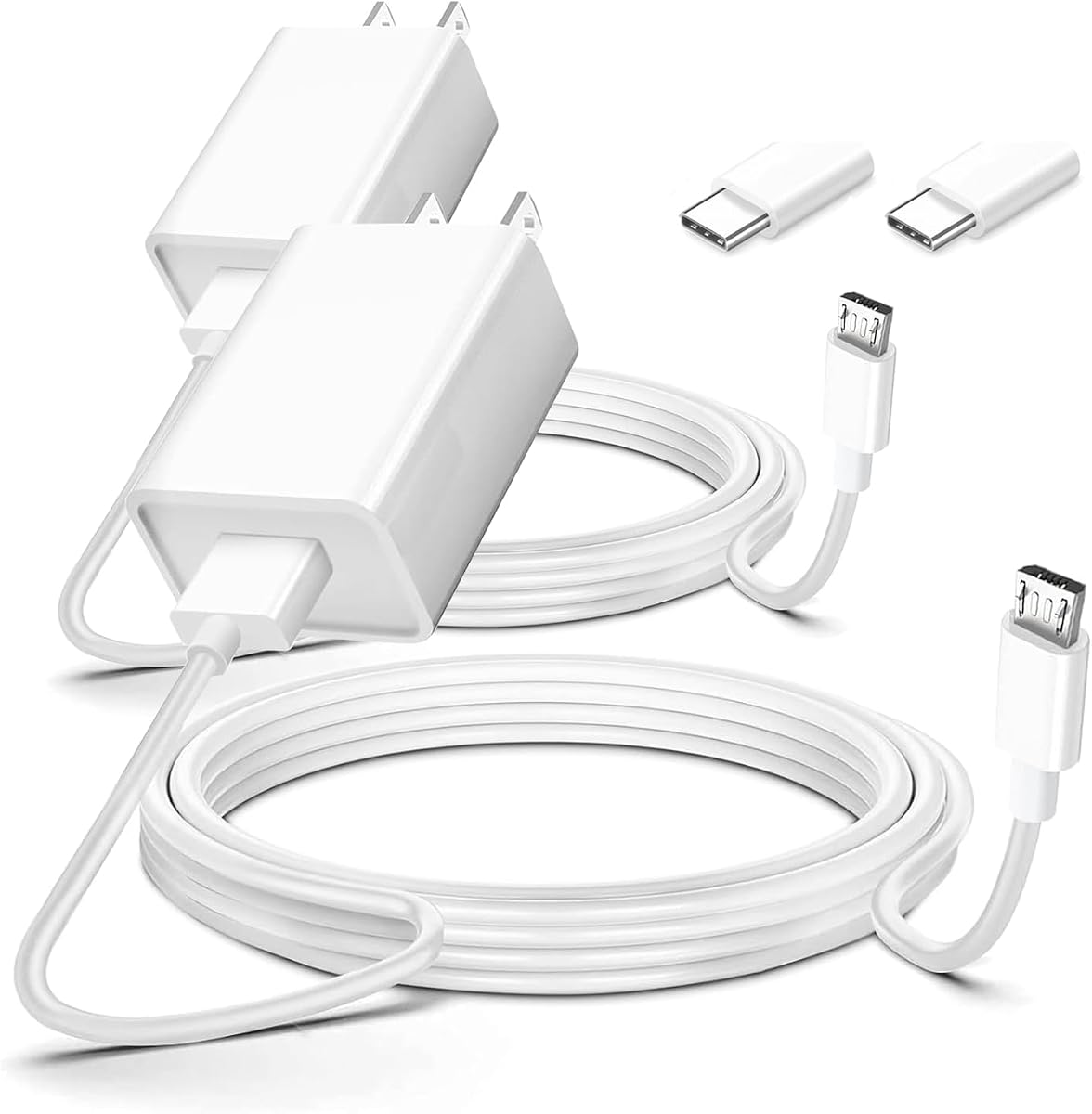 2 Pack Charging Power Cable Cord 9V for Arlo Pro/Pro2, Q, GO, Essential Spotlight XL/XL 2nd, Wyze Cam Pan v3 v2, Blink, Yi Home Camera, Kasa Wall Charger Adapter Replacement
