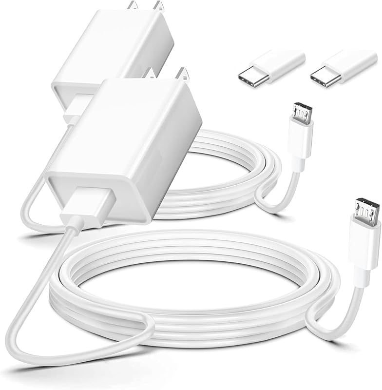 2 Pack Charging Power Cable Cord 9V for Arlo Pro/Pro2, Q, GO, Essential Spotlight XL/XL 2nd, Wyze Cam Pan v3 v2, Blink, Yi Home Camera, Kasa Wall Charger Adapter Replacement