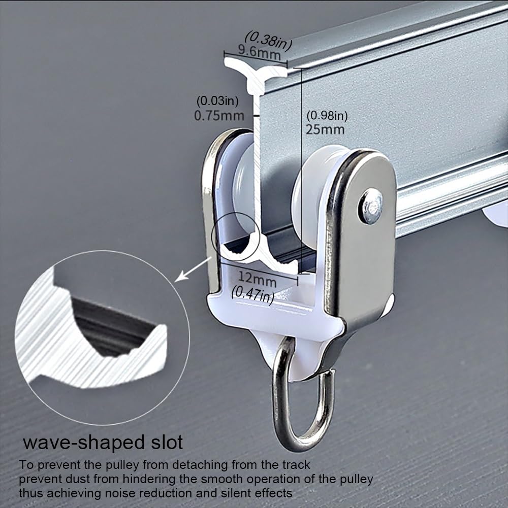 Elastyczny aluminiowy rozdzielacz szynowy, Adjuble szyna sufitowa, 0,6 m do 6,0 m, zginany drążek do kampera, balkonu, salonu, biura, 2 x 0,6 m