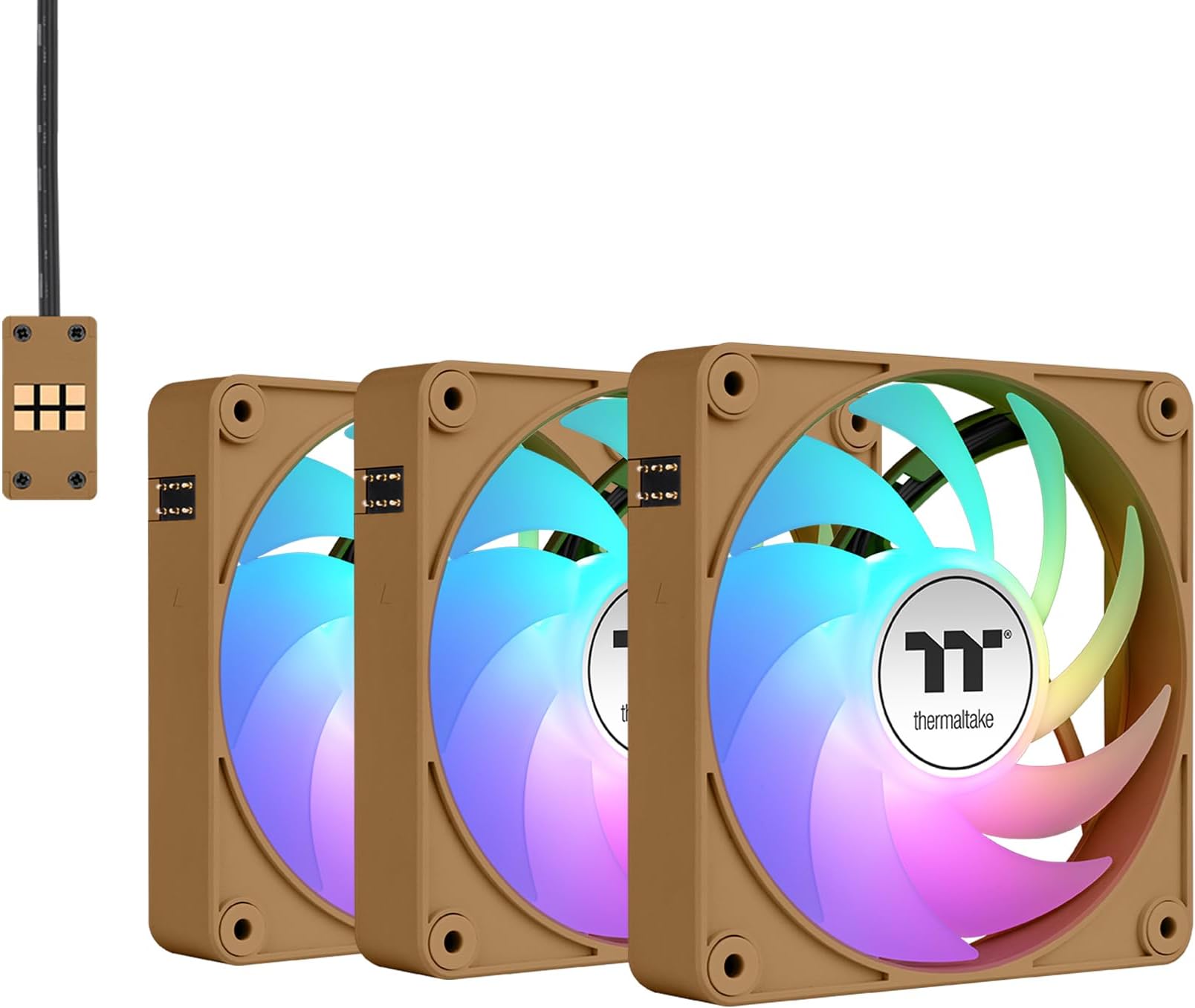 CT120 EX Reverse ARGB Sync PC Cooling Fan 3 Pack, 500~2000 RPM, 5V Mobo Sync, 16.8 Million Colors 9 LEDs, MagForce 2.0 Connectors, Hydraulic Bearing, Gravel Sand, CL-F224-PL12GS-A