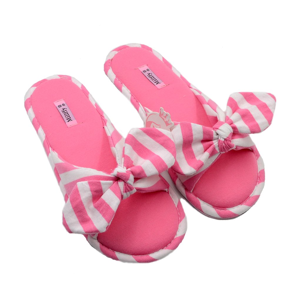 Millffy Summer Slippers for Women Indoor Open Toe Slippers Kawaii Cotton Bedroom Slippers for Womens Sandal Slippers