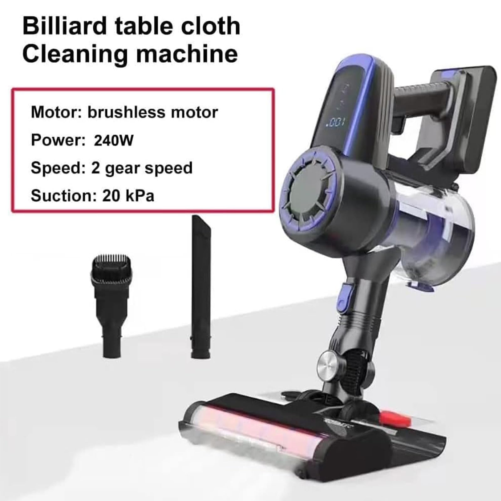 Pulitore per Tovaglie da Biliardo, Kit Pulisci Spazzole per Tavolo da Biliardo, Aspirapolvere per Stoffa da Biliardo Senza Fili, per Sala da Biliardo, Club di Gioco