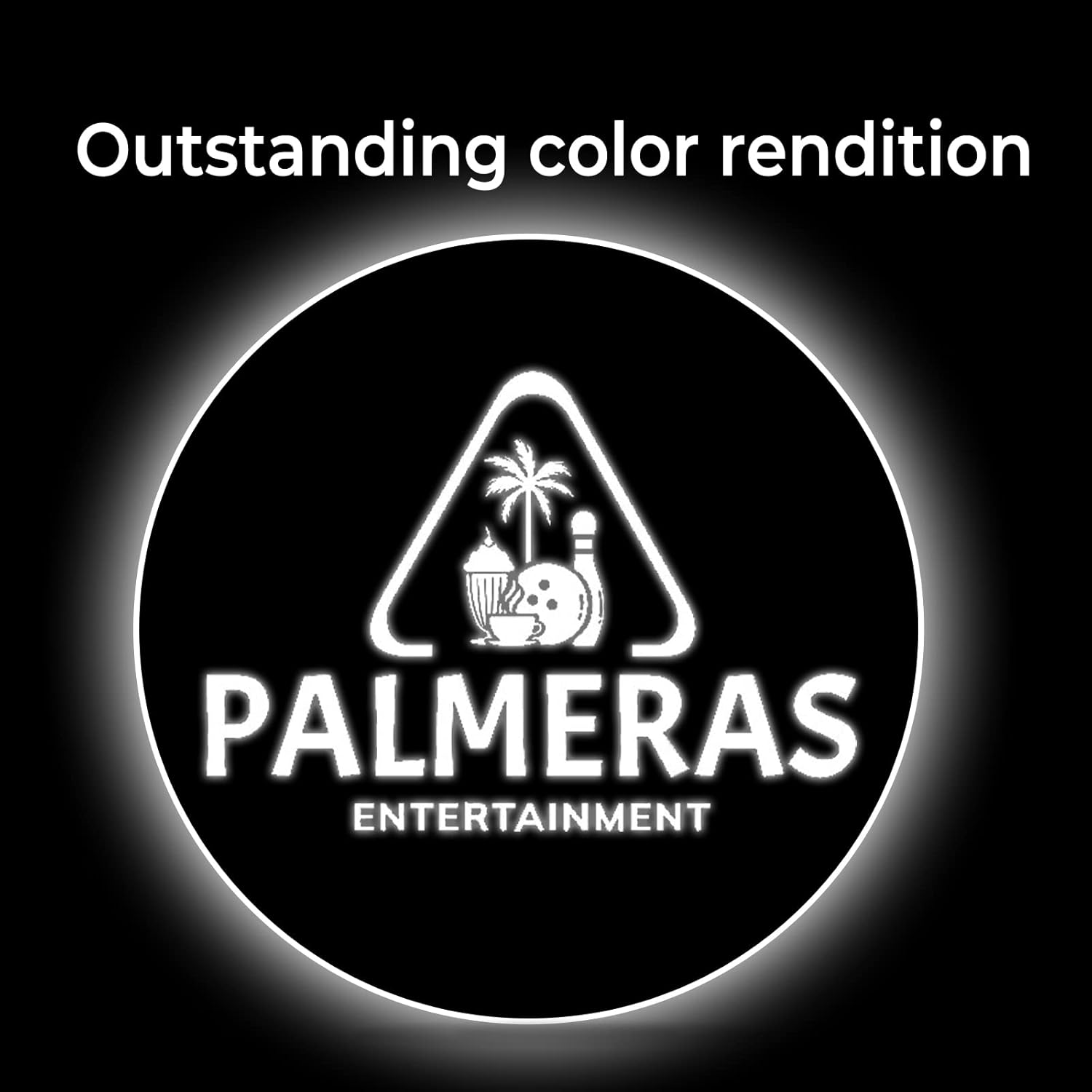 Custom GOBO Logo Glass - 2-Color Logo Lens for 10Watts-140Watts GOBO Light Projector, Logo Projector - Available for Various Diameters