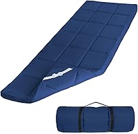 SpringspiritBedding Cot Mattress Topper 75x30x2 Inch Thick Quilted Foam Pad for Camping Cots, RV Bunks & Narrow Twins - Navy